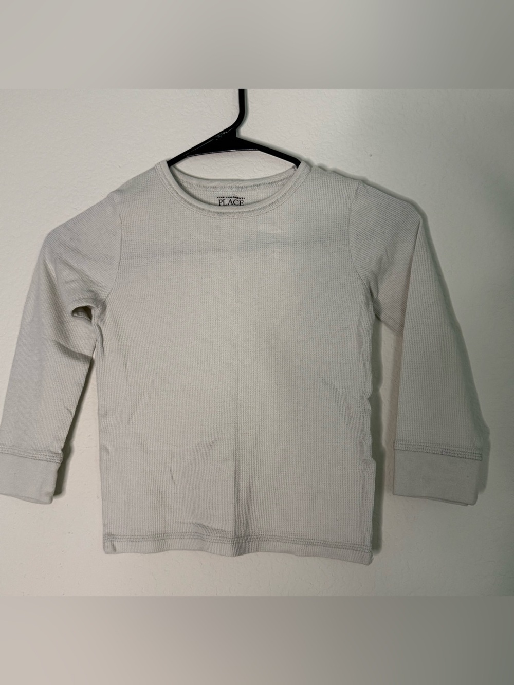 The Children's Place Long Sleeve Waffle Tee - Off-White